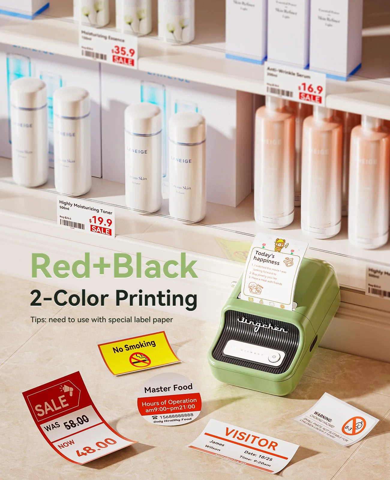 Niimbot B21 Pro 300dpi Label Maker Bluetooth printer 20-50mm Width Tape For DIY Crafts Notes Scrapbook Photo Shipped Locally