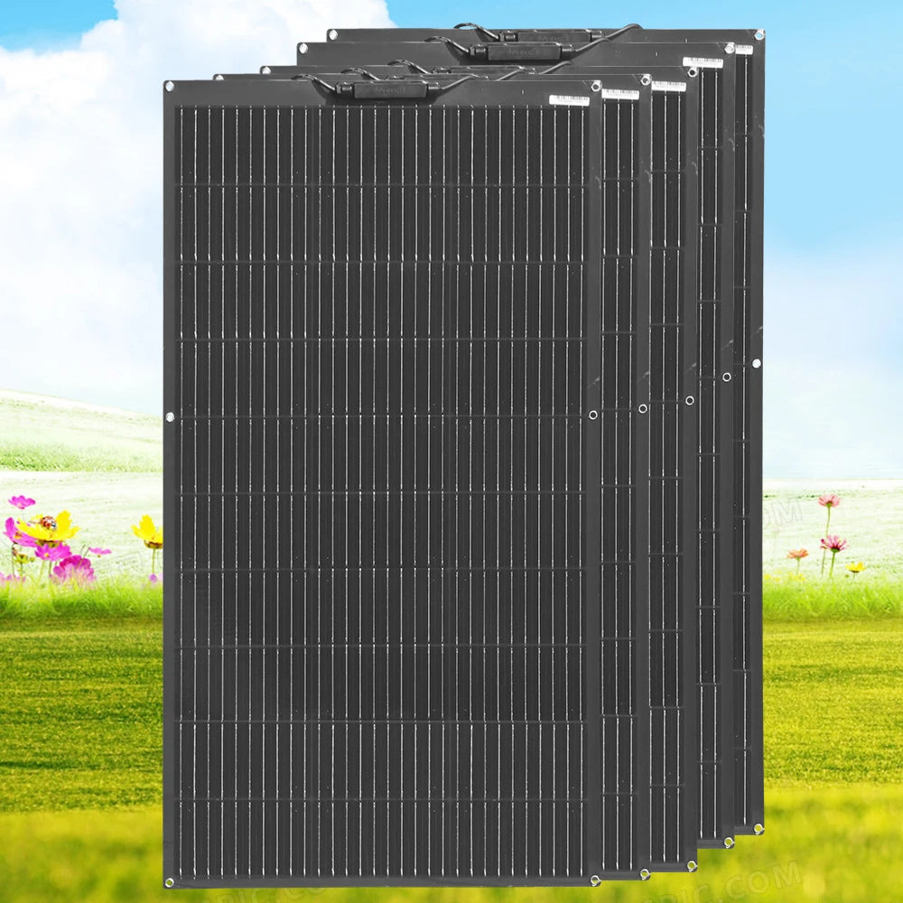 WUZECK 1pcs ~10 pcs Flexible rechargeable solar panel battery 100W High Efficiency Cell (100W, 200W, 300W ,400W,500W 1000W)