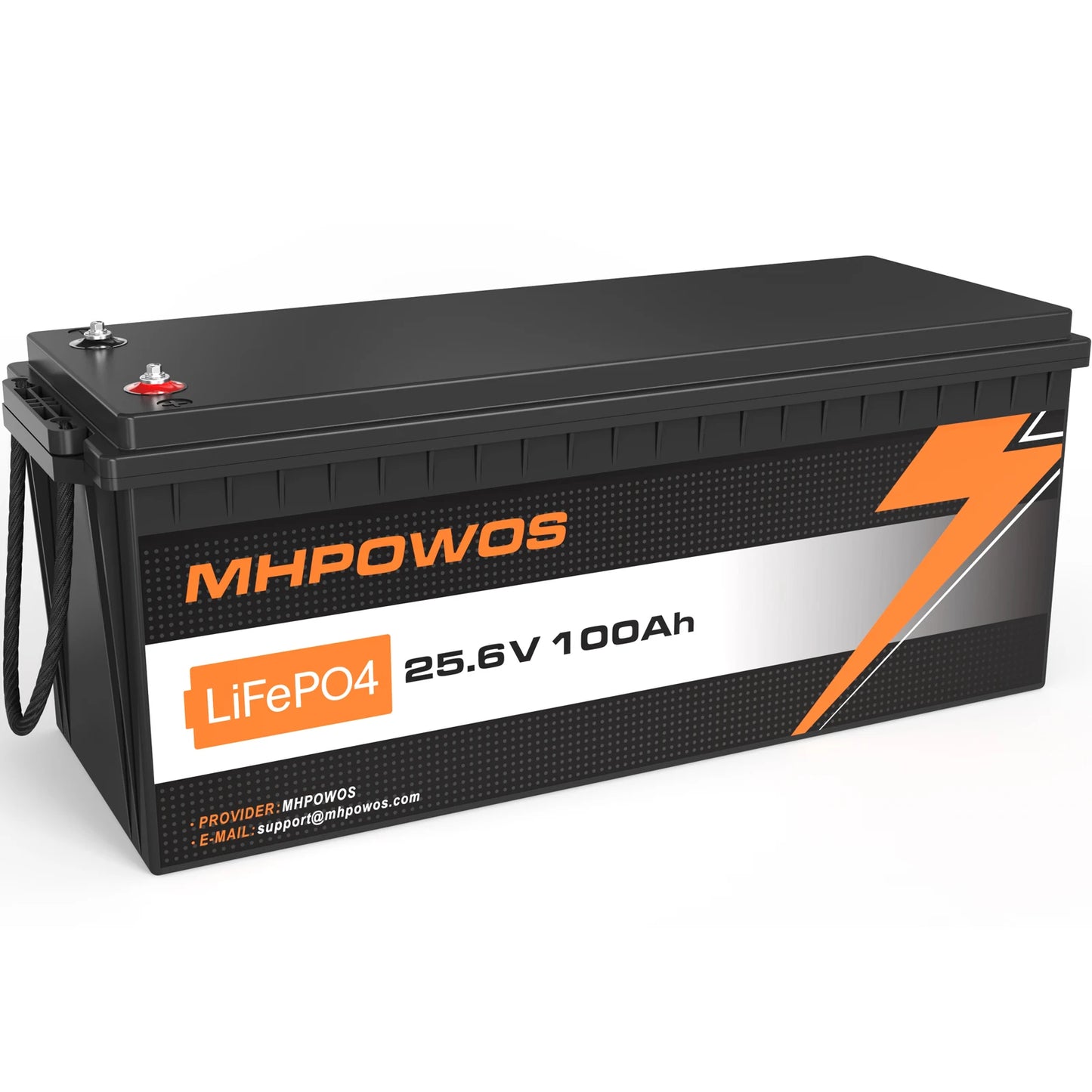 MHPOWOS 24V 100Ah LiFePo4 Battery 2560Wh Supports with BMS Lithium Iron Phosphate Cells Up to 15000 Cycles For Golf Cart Solar
