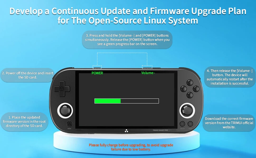 TRIMUI Smart Pro Retro Handheld Game Console – 5000mAh, 4.96" IPS Screen, 30,000+ Games, Portable Video Game Player