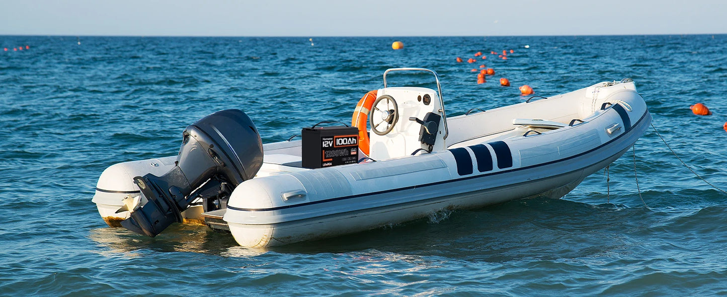 Humsienk LiFePO4 Lithium Battery 12V 100Ah Low-Temp Protect Built-in 100A BMS 15000 Cycles For Vans,Golf Cart,Boat,RV,Camp,GP24