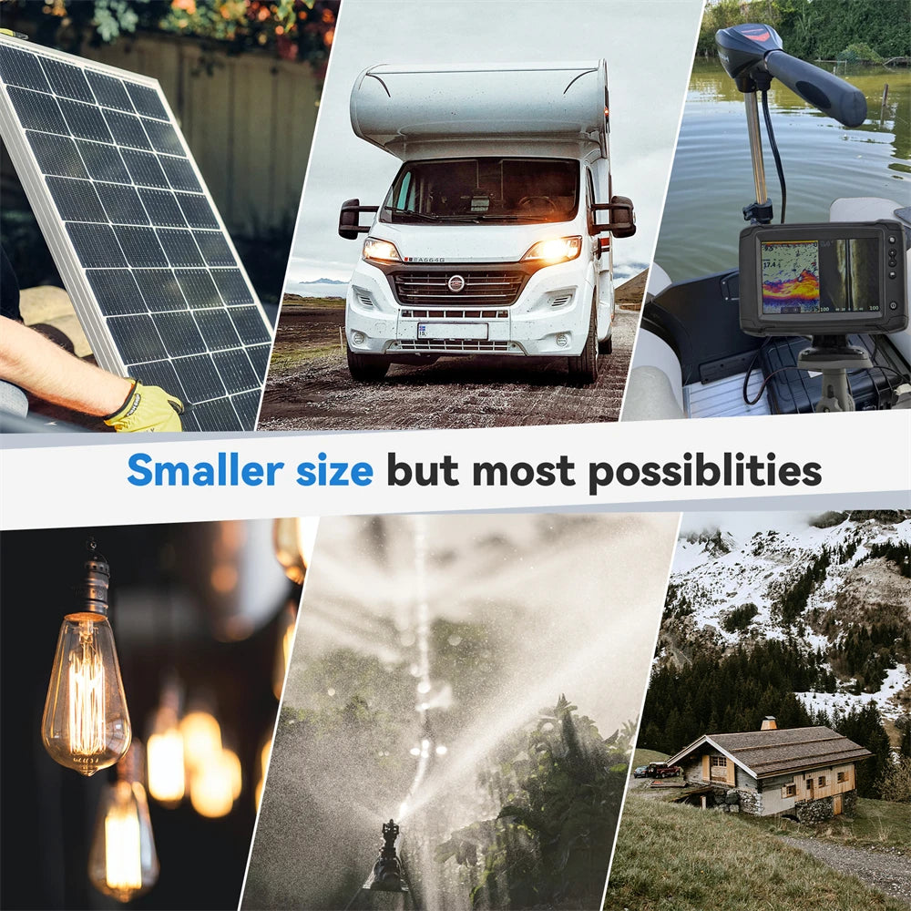 New 12V 100Ah Lithium Battery Bluetooth, Rechargeable Deep Cycle 100A Smart BMS Perfect for Solar, Boat, RV, Backups, Motorhome