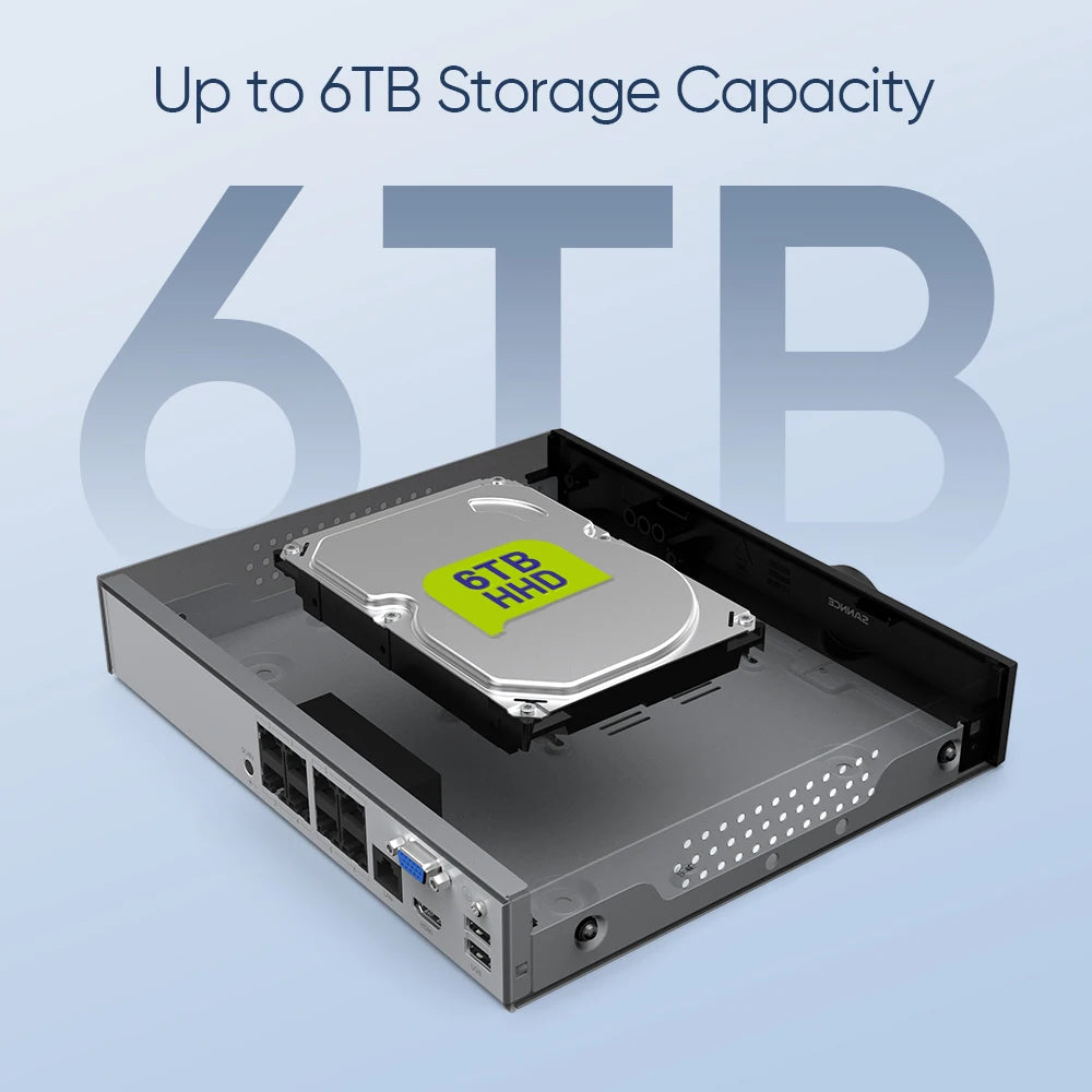 SANNCE 3MP POE Video Security Surveillance System CCTV Kit 8CH NVR Recorder night vision Smart IR Ip camera Built-in Mic Cameras