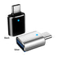 1-3PCS Type-C To USB3.0 Converter LED Indicator Type-C To USB OTG Adapter 3A Fast Charging 5Gbps Data Transfer Plug and Play