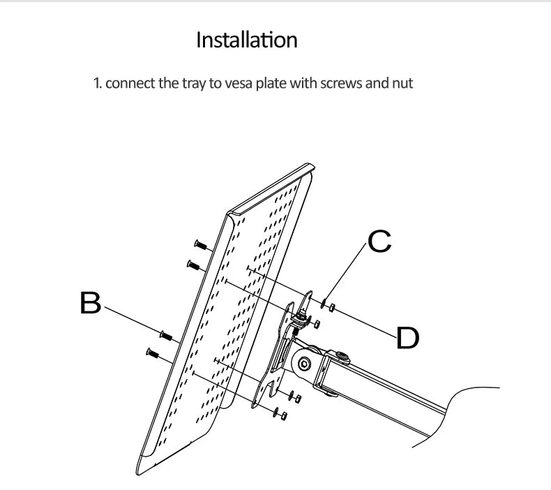 LP2 LP3 LP7 steel  within 17" universal notebook bracket Laptop Tray Fits VESA 100X100 Laptop Support Holder Balck