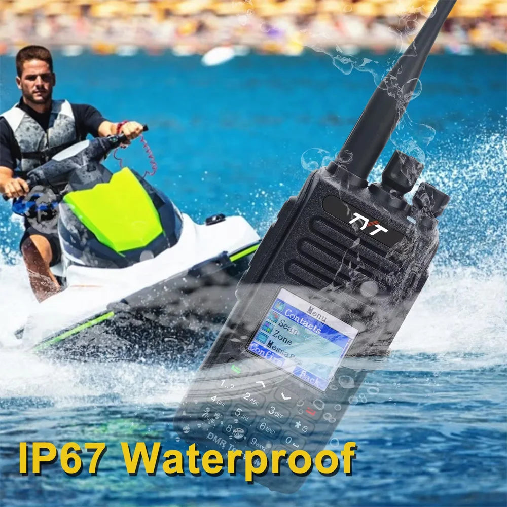 TYT MD-UV390 10W GPS PLUS DMR Digital Radio 5W/10W GPS AES256 Encryption Optional IP67 VHF/UHF Dual Band Digitale Walkie Talkie