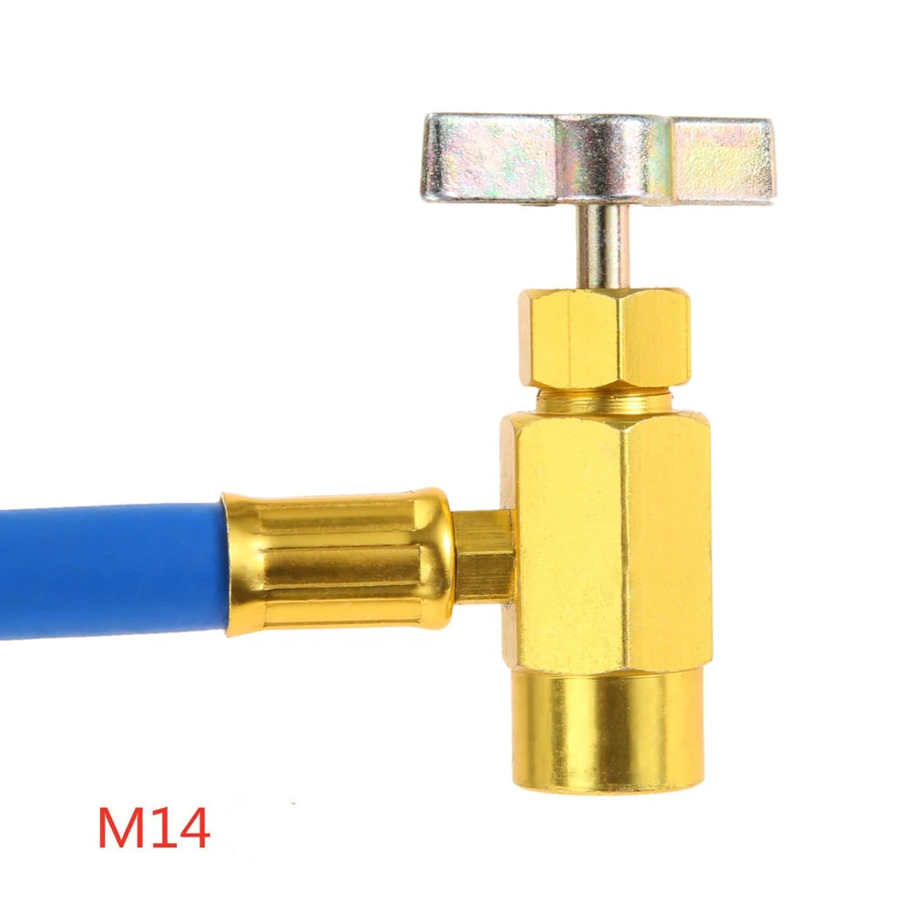 R134A Refrigerant Charging Hose with Pressure Gauge Car Refrigerant Charging Pipe Refrigerant Gas Refill for Car Automobile