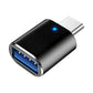 1-3PCS Type-C To USB3.0 Converter LED Indicator Type-C To USB OTG Adapter 3A Fast Charging 5Gbps Data Transfer Plug and Play