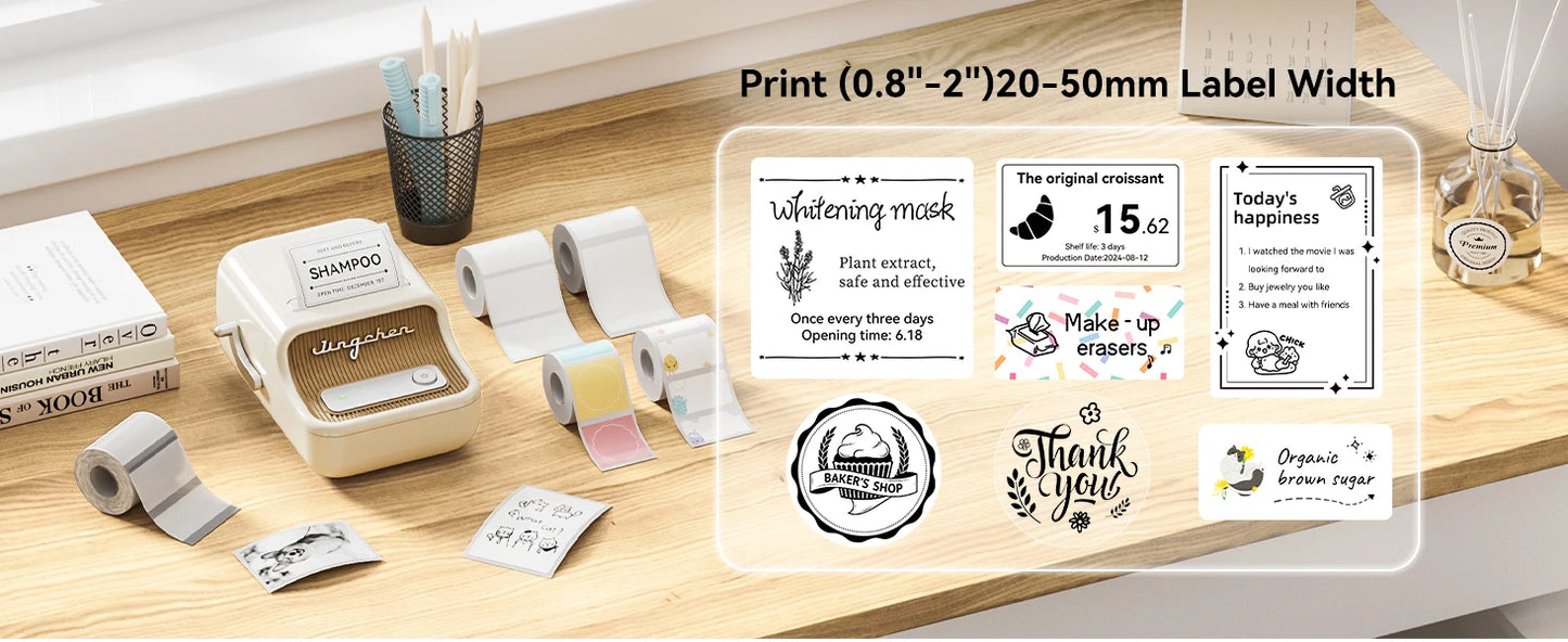 Niimbot B21 Thermal Label Maker Pocket Self-adhesive Paper Printer 20-50mm Print Width Label Machine for Business Home Office