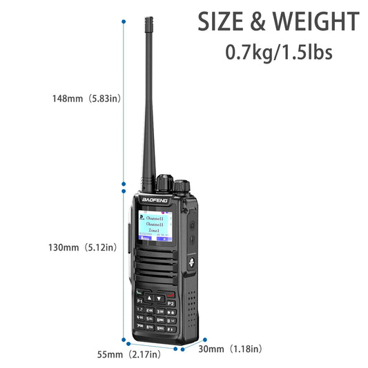 Baofeng 1701 Upgrade DM-1702 Openg GD77 GPS Dual Mode Analog And Digital Walkie Talkie Tier 1+2 Dual Time Slot VHF 136-174 UHF 4