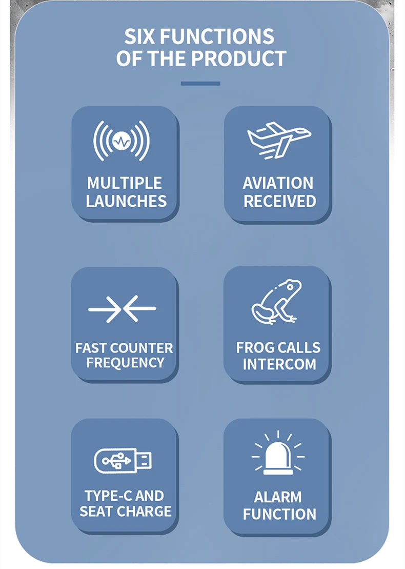 UVK5(99) AM/FM/DTMF Walkie-Talkie 200CH 20-1000MHZ Walkie-Talkie NOAA Weather Forecast with Flash Copy Frequency Tpye-C LCD Disp
