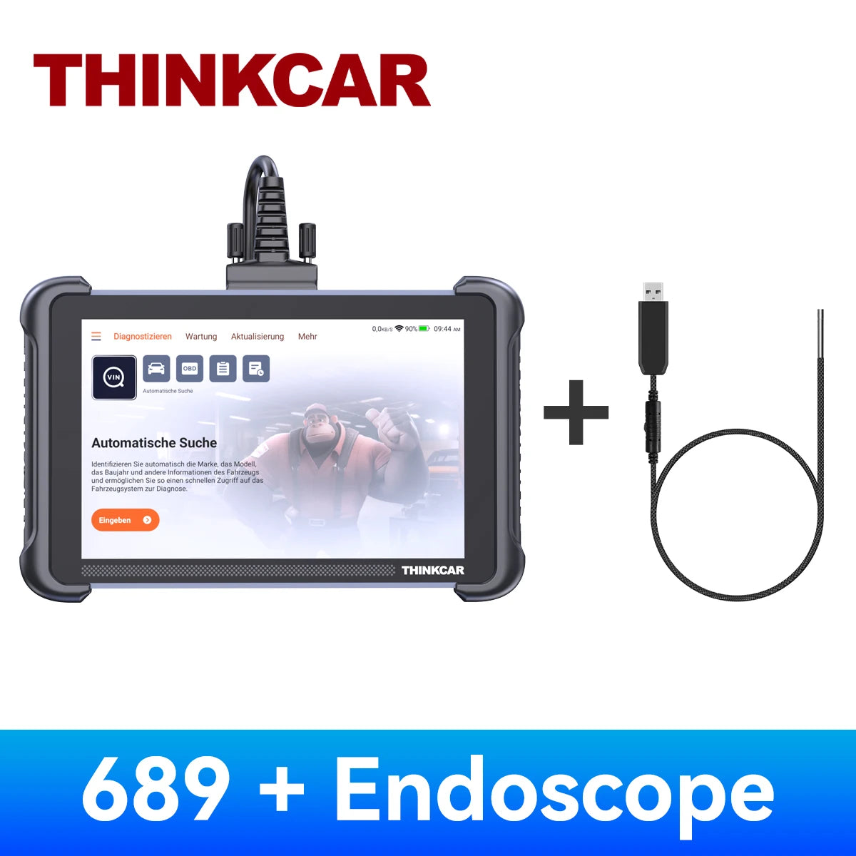 THINKCAR THINKSCAN 689 Professional Car Diagnostic Tools CANFD DOIP Bi-directional ECU Coding 34 Reset Full System Obd2 Scanner
