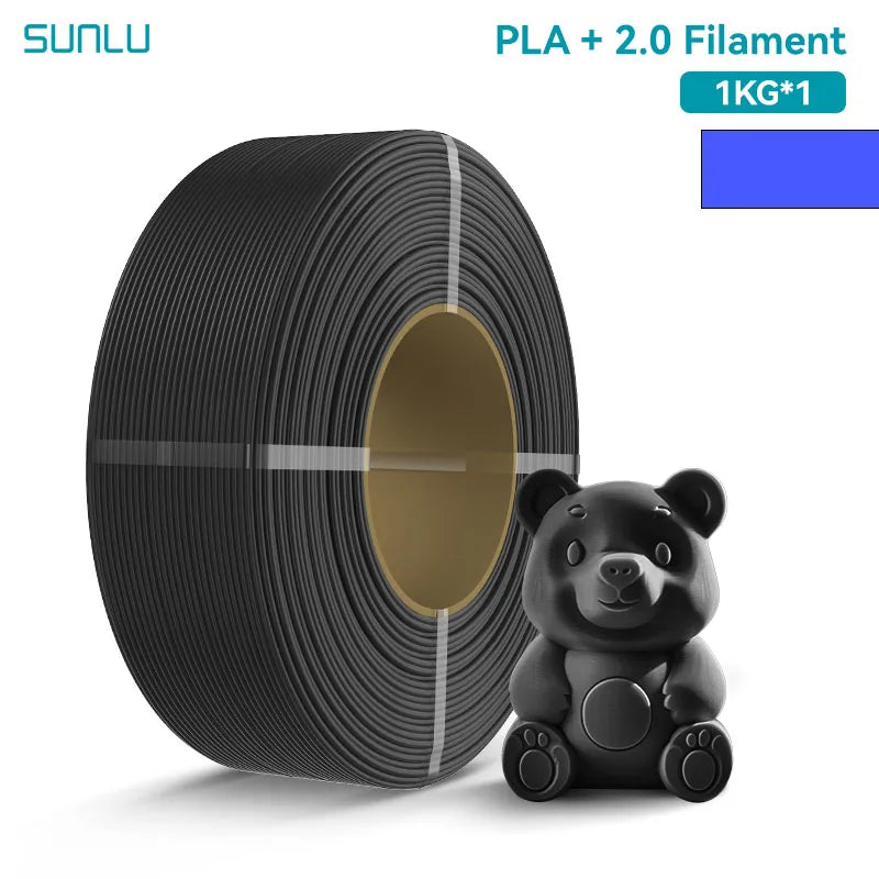 SUNLU 2KG PLA/PLA PLUS/PLA+2.0 Filament 1.75mm 1KG Without Tray 3D Printer Filament for 3D Printer& 3D Pen，Refll Filament