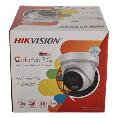 Hikvision 4MP IP Camera DS-2CD2347G3-LI2UY Smart Hybrid Light ColorVu Built-in Dual Mic 4K 24/7 Colorful Turret Network Camera