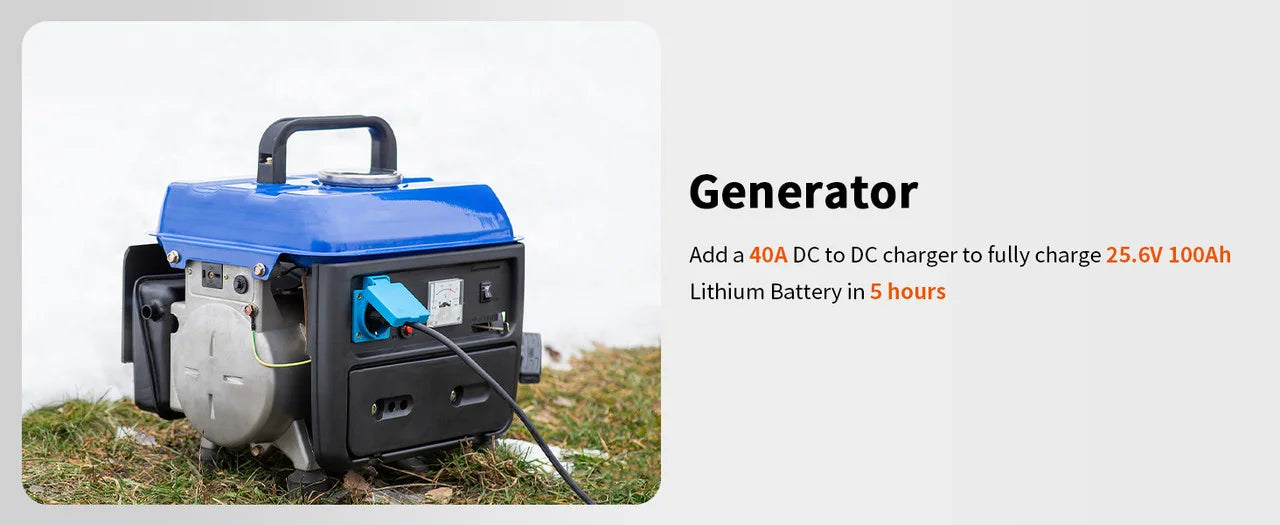 MHPOWOS 24V 100Ah LiFePo4 Battery 2560Wh Supports with BMS Lithium Iron Phosphate Cells Up to 15000 Cycles For Golf Cart Solar