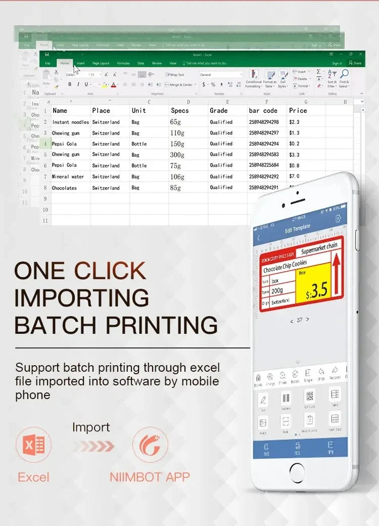 Niimbot B21 Mini Portable Thermal Printer Self-adhesive Label Printer Portable Inkless