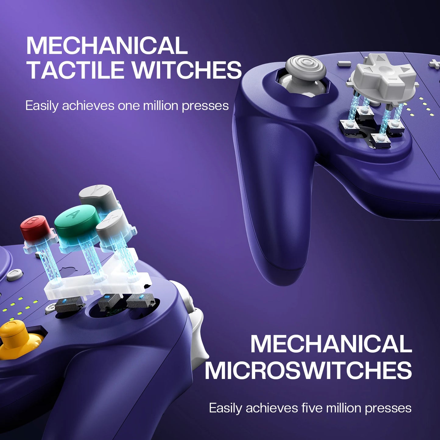 NYXI Wizard 2 Joypad Switch 2 Controller PC NGC, Hall Effect, NFC Function, 6-Gyro, Dual Vibration Purple Local Shipping