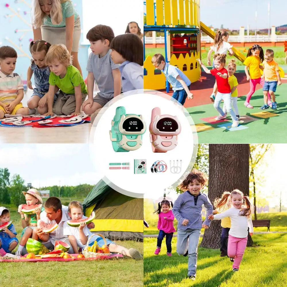 Walkie Talkie Watches For Kids Long Range Children Walky Talky Outdoor Game Two-Way Radio Walky Talky Watch Children Long Range
