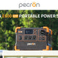 pecron E600LFP Portable Power Station 614Wh Solar Generator with 3X1200W AC Outlets LiFePO4 Battery Backup for Outdoor Camping