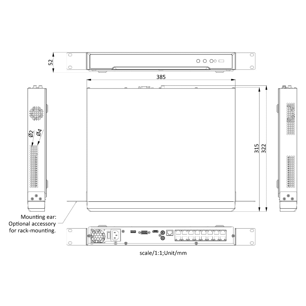 Hikvision 4K PoE NVR DS-7608NI-Q2/8P DS-7616NI-Q2/16P 8/16 Channels Network Video Recorder 8MP 2 SATA IP Camera CCTV