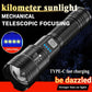High Strong Power Led Flashlights 2000LM Tactical Torch with Display Light USB Charging Camping Fishing Emergency Zoom Lantern