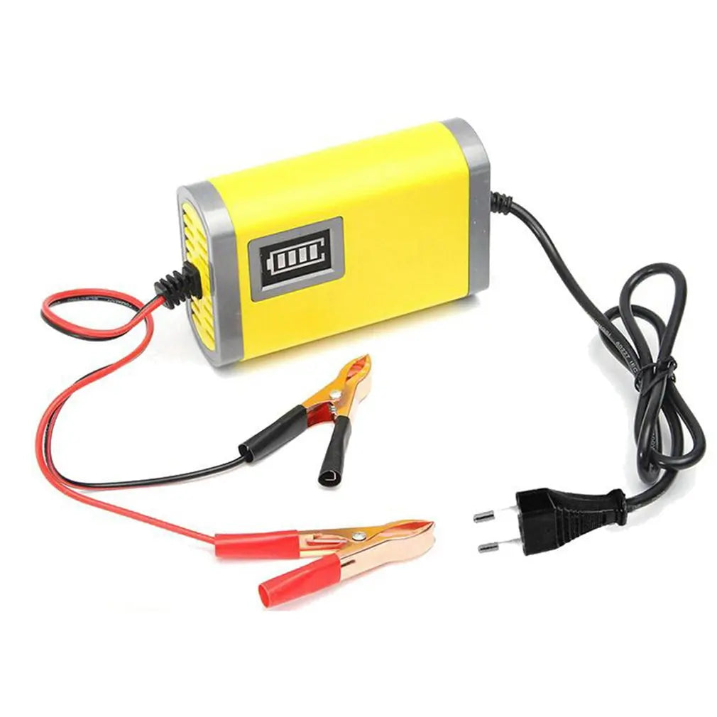 12V 2A Full Automatic Smart Car Battery Charger Lead Acid GEL Intelligent Motorcycle Charger with LCD Display