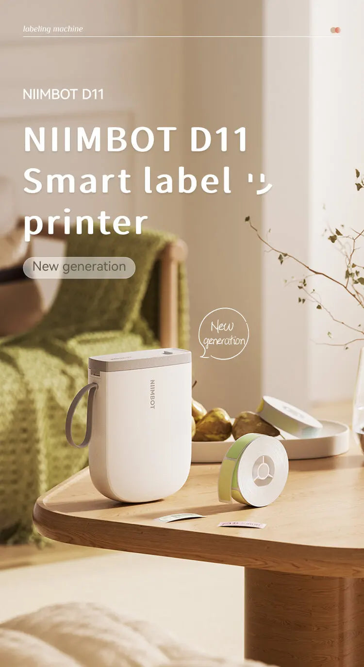 Niimbot 300 DPI High Definition Label Printer Upgraded D11 Wireless Thermal Label Maker Self-Adhesive Labeling Machine