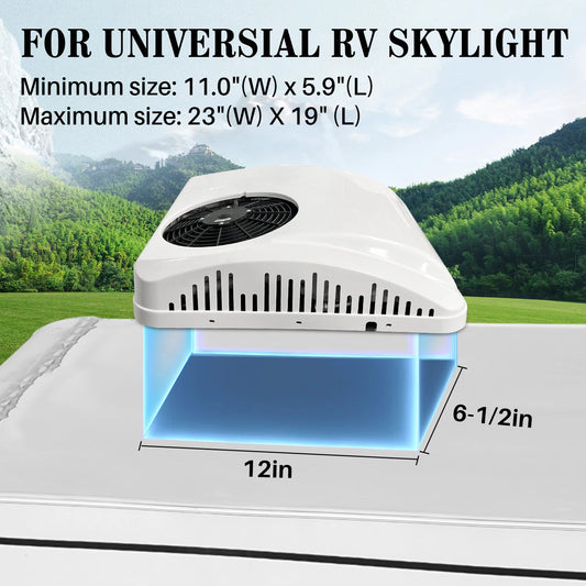 Treeligo New Electric RV 12V 24V Heat&Cool roof Air Conditioner RV Rooftop Car Parking ac For Truck Camper Van Caravan Motorhome