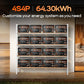 Humsienk Bluetooth LiFePO4 Battery 12V 314AH With 200A BMS A+ Cells 15000 Cycles Real- time Monitor For Outdoor / Household