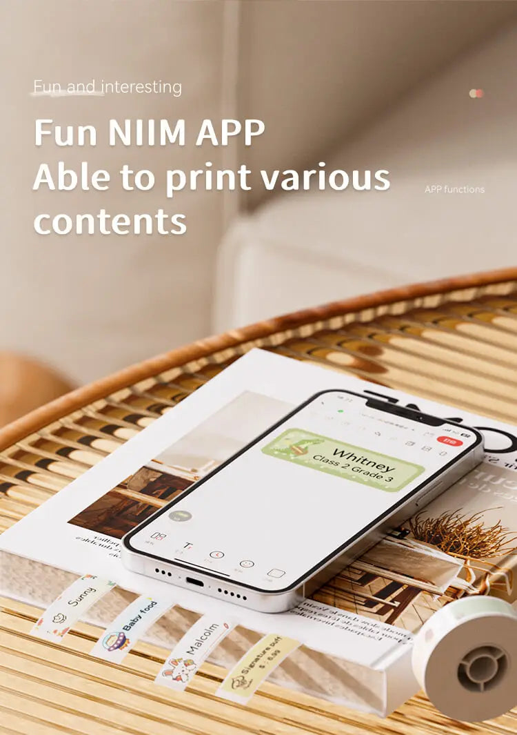 Niimbot 300 DPI High Definition Label Printer Upgraded D11 Wireless Thermal Label Maker Self-Adhesive Labeling Machine