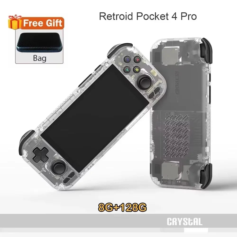 Retroid Pocket 4 Pro RP 4Pro Handheld Game Console Retro Video Game Consoles 4.7Inch Touch Screen 8G+128G tAndroid13 PSP PS2gift