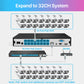 ZOSI 32CH 4K PoE Security Camera System 4TB Face/Person/Vehicle Detect 16 Port 32CH CCTV NVR Dual-Disk 8MP Surveillance IP Cams