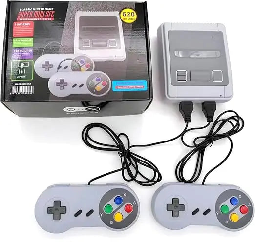 Retro Game Console - Classic, Vintage, Mini Game Console for Kids and Adults, Retro Classic 620 Game Console with 2 Controllers