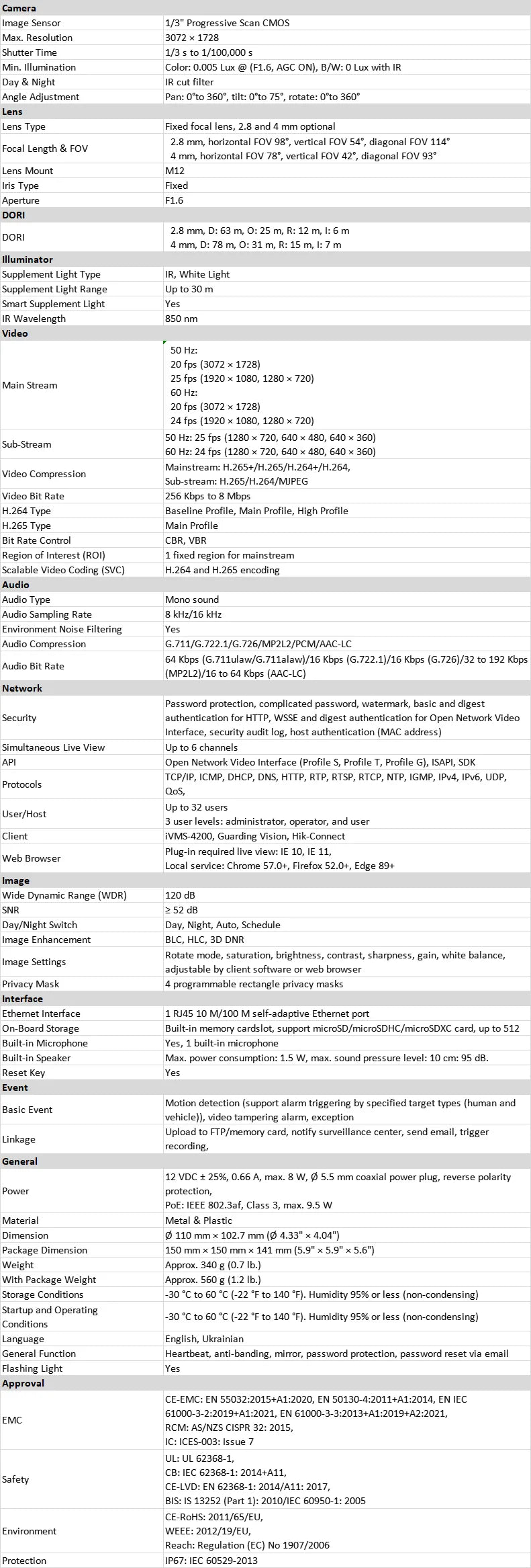 Hikvision Compatible 5MP/8MP Hybrid Light IP Camera Human Vehicle Detection 2-way Audio Home Outdoor Security Video Surveillance