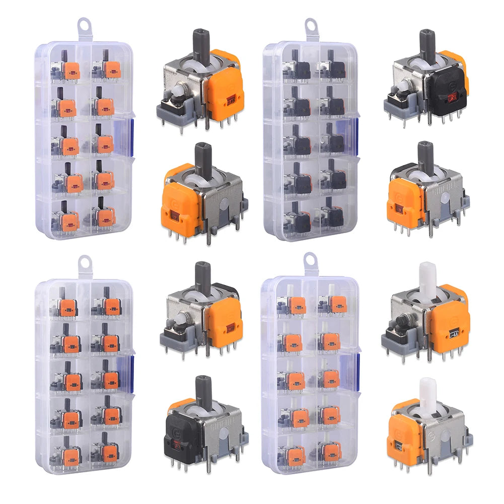 10Pcs 3D Hall Effect Joystick High Precision Thumbsticks Module Repair Parts Joystick Module Controller for PS4/PS5/Xbox/Switch