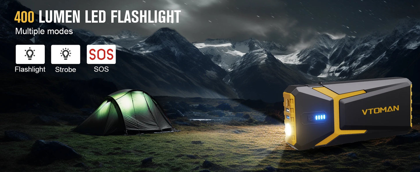 VTOMAN 4500A Power Bank with Car Start Auto Start Portable Charger Jump Starter Power Station Car Battery Charger Booster