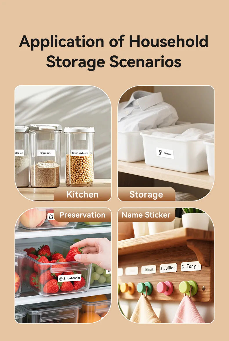 Niimbot D110 Mini Thermal Label Maker Wireless Connection Adhesive Sticker Label Printer DIY Name Tag for Office Home