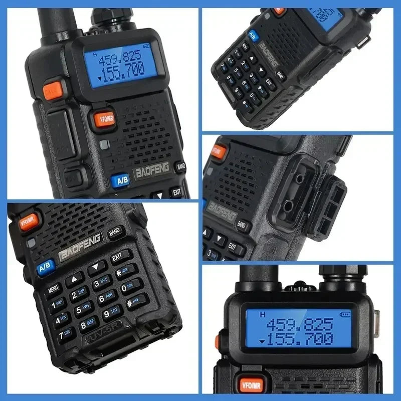4PCS Baofeng Walkie Talkie UV 5R 8W Ham Radio Long Range Walkie Talkies Dual Band Handheld Two Way Radio with 3800mAh Battery