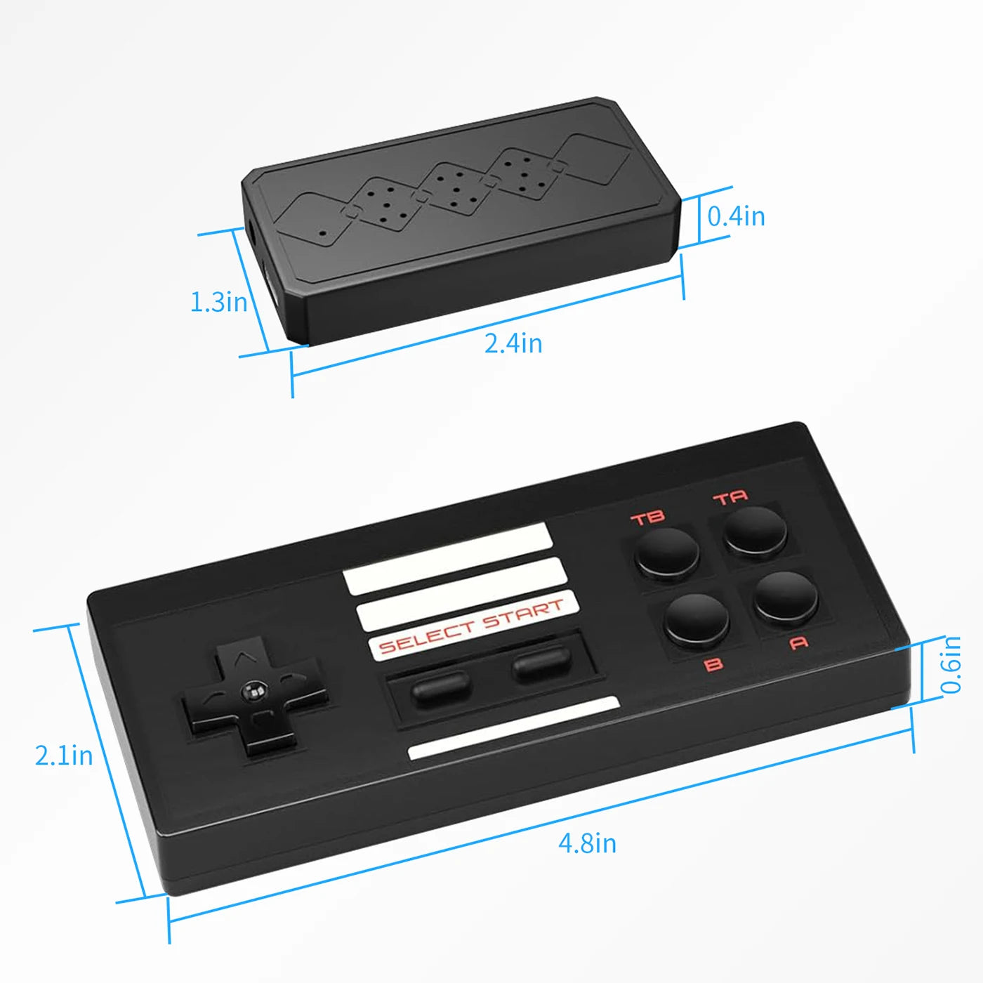 Retro Gaming Console, Wireless Video Game System, Built-in 620 Games Dual-Player Mode Console with 2 Controllers, Holiday Gift