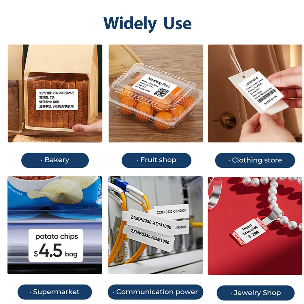 Niimbot B1 Label Maker Bluetooth Portable 2 inch Thermal Label Printer with Large Waterproof Tape for Small Business Office Home