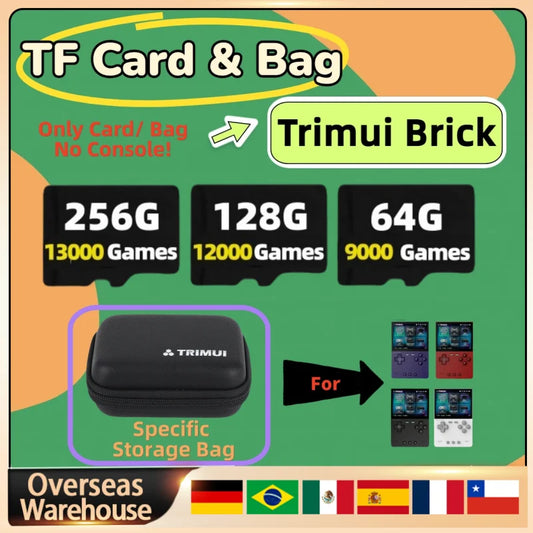 For TRIMUI BRICK TF Card Memory Card Handheld Game Console Pre-install Plug&Play Retro Game Card Handheld Game Memory Card Gift