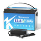 KEPWORTH 12V 100Ah LiFePO4 Battery Built-in 100A upgraded BMS Lithium Power Batteries For RV Campers Golf Cart Off-Road Off-Grid