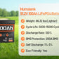 Humsienk Bluetooth LiFePO4 Battery 48V 100Ah Specializing in Golf Cart 200A BMS 5120Wh Energy Real-time Monitor Battery Data