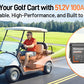 Humsienk Bluetooth LiFePO4 Battery 48V 100Ah Specializing in Golf Cart 200A BMS 5120Wh Energy Real-time Monitor Battery Data