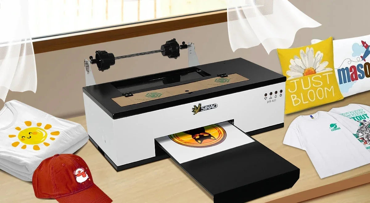 SIHAO A3 L1800 DTF Printer & Oven Combo Kit, DTF Transfer Film Heat Press for T-Shirt/Clothes/Hoodie/Shoes Custom Printing
