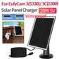 20W 5V Shingled Solar Panel Polycrystalline Solar Panel Charger Micro USB/USB-C Port Waterproof for EufyCam 3/3C Security Camera