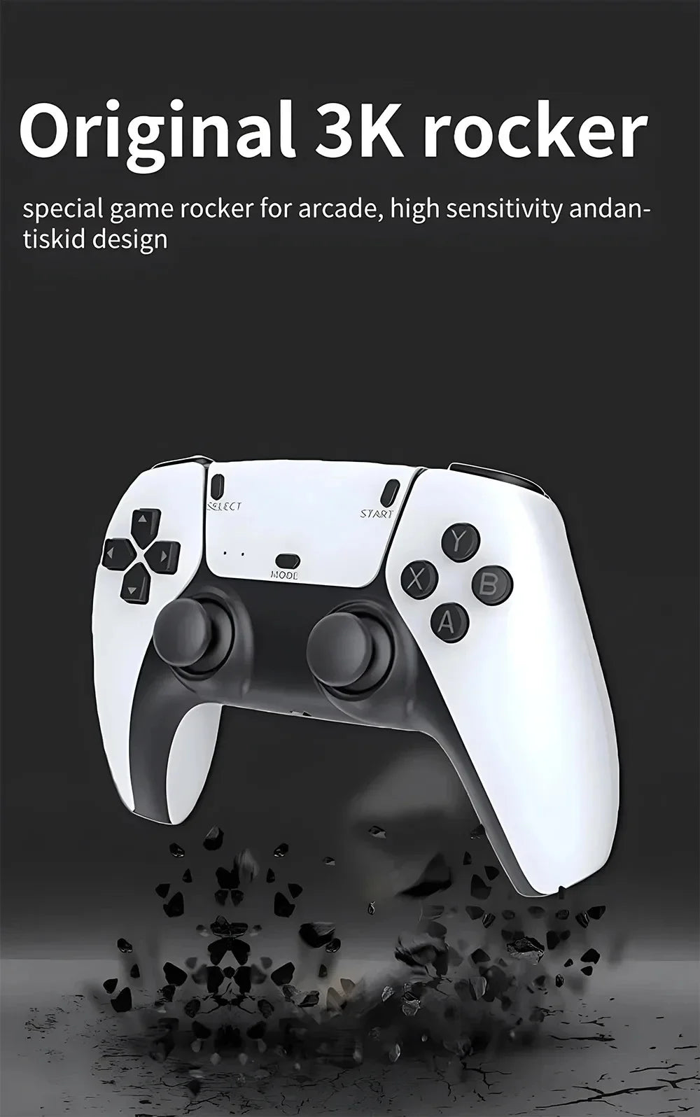 64G Game Stick M15 4K Video TV Game Console Wireless Gamepads Video Game 64G 40000+/50000+ Classic Arcade Games HD Two-player