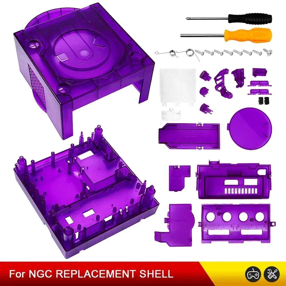 7 COLOR Transparent Box Replacement Case For Gamecube Housing Shell Case For NGC Retro Video Game Console DOL-101/DOL-001 Access