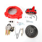 Electric Start Motor Ignition Kit Flywheel Starter Key Switch Fits GX160 GX200 5.5HP 6.5HP Honda Coil Fan Cover Shourd