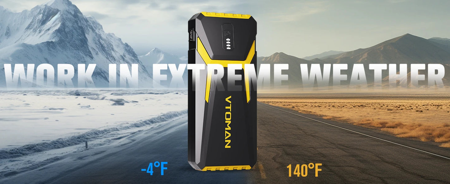 VTOMAN 4500A Power Bank with Car Start Auto Start Portable Charger Jump Starter Power Station Car Battery Charger Booster